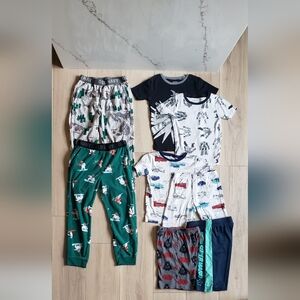 Boys 8 Pajama Bundle 8pc Old Navy Carters Star Wars Mario Fleece Pants Shorts